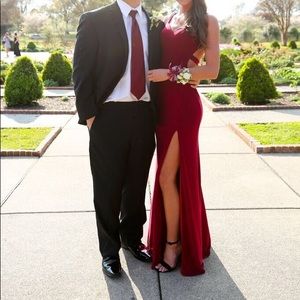 Alyce Paris burgundy prom dress